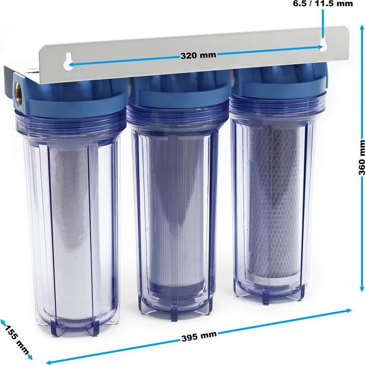 Produktbild Naturewater NW-PR103 3 Stufen Filter 5µ 20,67mm 1/2" Sedimentfilter Aktivkohle