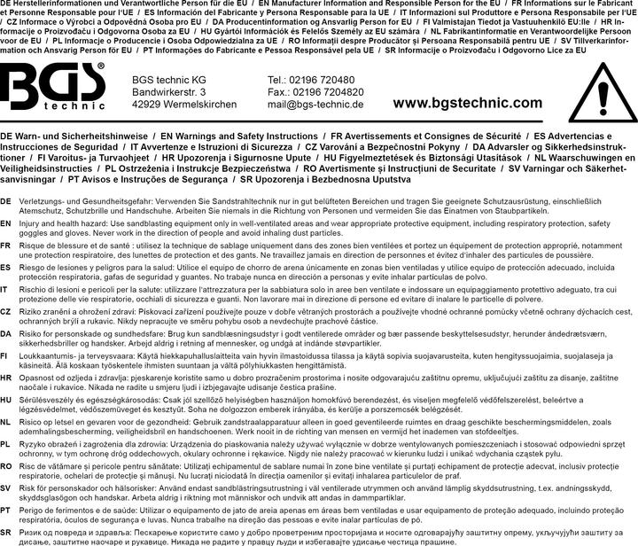 Immagine prodotto BGS Pistola di sabbiatura pneumatica a base di soda 1 l