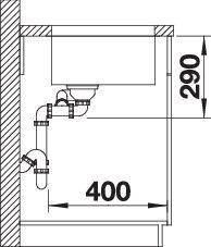 Productafbeelding Blanco Andano 500/180-U (Onderbouw gootsteen, 74.50 cm, 44 cm)