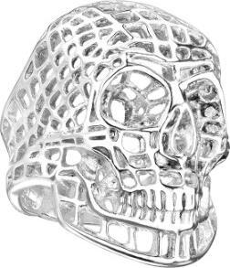 Image du produit Star Piercing Bague argent tête de mort filet (Titane G23, Acier chirurgical 316L, sans laiton)