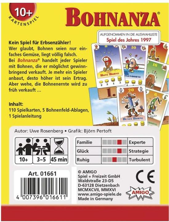 Image du produit Amigo Bohnanza : je pense qu'il pirate (Allemand, Français)