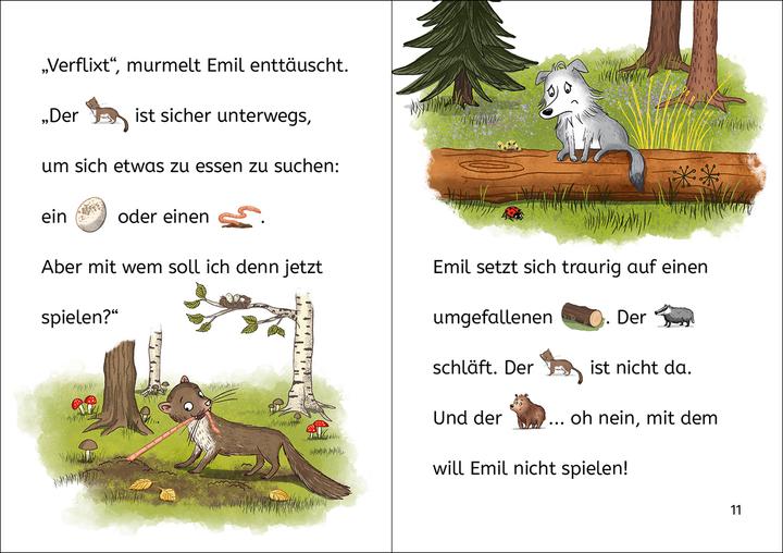 Actual product image Bildermaus - Der kleine Wolf findet einen Freund (German, Julie Leuze, Nadine Y. Resch, Loewe first readers, 2023)