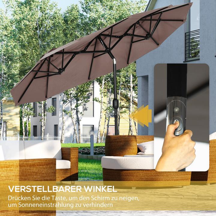 Image du produit Outsunny Parasol double face avec toit anti-vent (1.47 m)