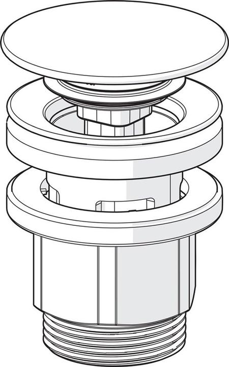Actual product image Oras Push open floor valve - with push open and fixed outlet