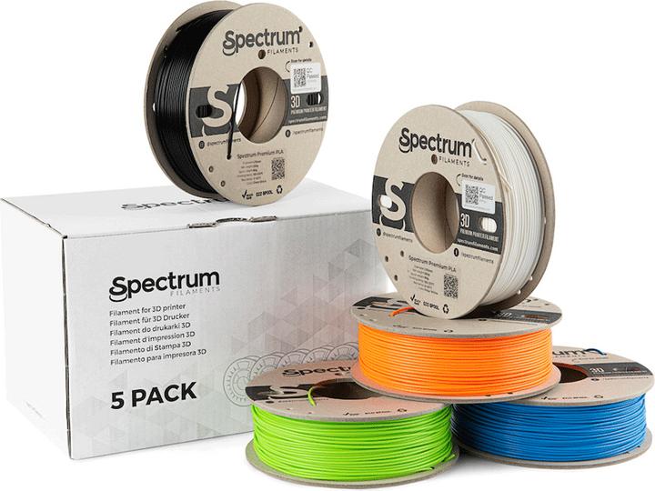 Immagine prodotto Filamento Premium PLA 5 confezioni da 1,75 mm (PLA, 1.75 mm, Bianco)