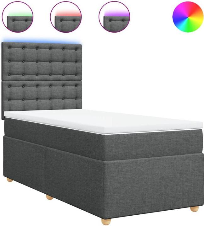 Immagine prodotto VidaXL Bo x letto a molle con materasso 90 x 190 cm in tessuto (90 x 190 cm, 90 x 190 cm)