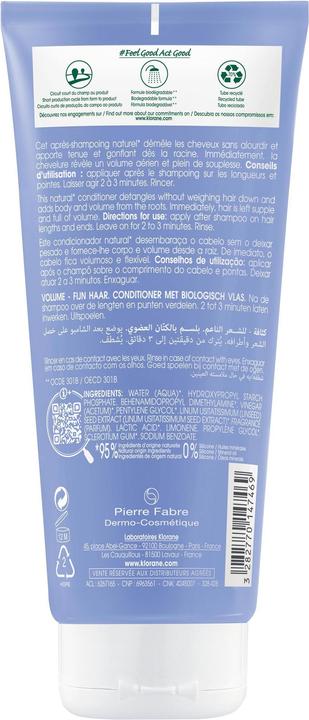 Produktbild Klorane Volumen-Pflegebalsam mit BIO-Lein (200 ml)