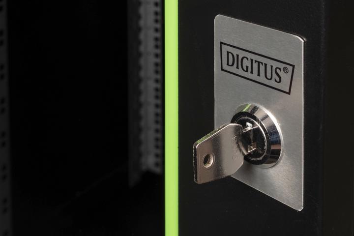 Actual product image Digitus 20U wall mounted enclosure 998x600x600mm colour black RAL 9005 (20 RU, 19 inch rack)