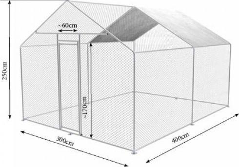Actual product image Zipper Pet enclosure 3m x 4m x 2.5m