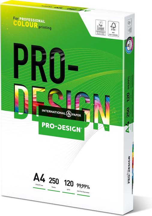 Produktbild Prodesign Inapa Tecno Color Laser Kopierpapier, A4, 120g/m2, 250 Blatt (120 g/m², 250 x, A4)