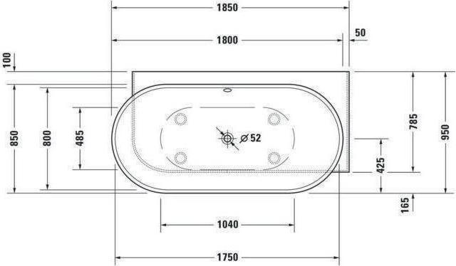 Produktbild Duravit Whirlwanne LUV 1850x950mm Ecke re 2 RS weiss Air-System (2 Pers.)
