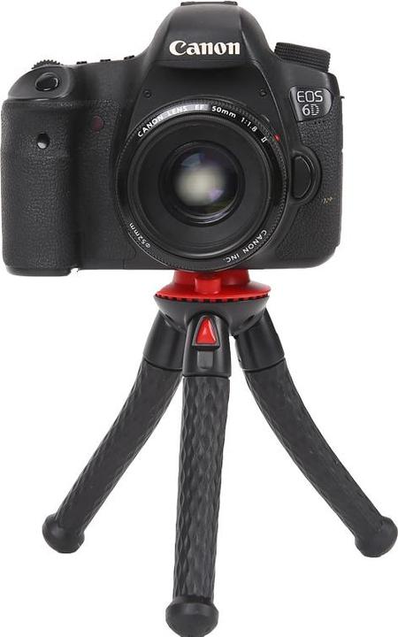Actual product image Fotopro UFO Mini black/red tripod with phone & GoPro mount