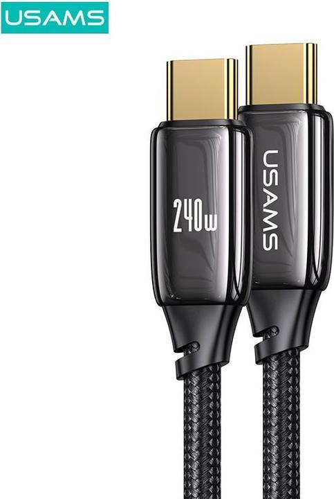 Produktbild Usams Ladekabel Typ-C zu Typ-C - Schwarz (1.20 m, USB 3.1)