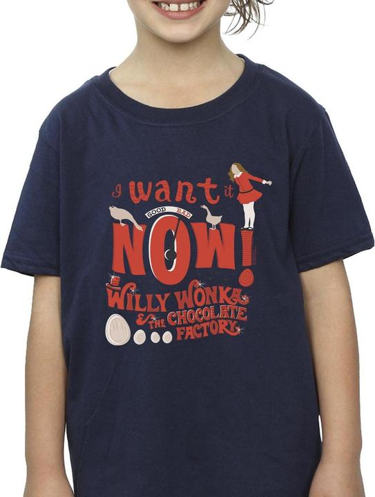 Immagine prodotto Willy Wonka & the Chocolate Factory Verruca Salt I Want It Now Maglietta Ragazze (140, 146)