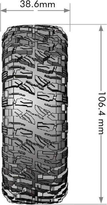 Image du produit Louise cr-mallet 1.9 classe 1 supersoft pneus seulement avec insert crawler (2)