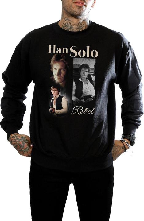 Actual product image Star Wars Mens Han Solo 90s Style Sweatshirt (L)