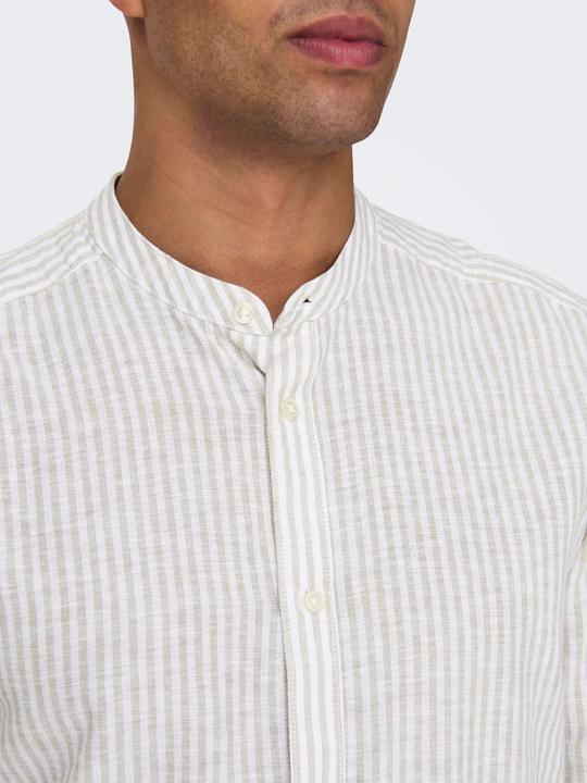 Produktbild Only & Sons Onscaiden Life Ls Mao Stripe Linen Noos (L)