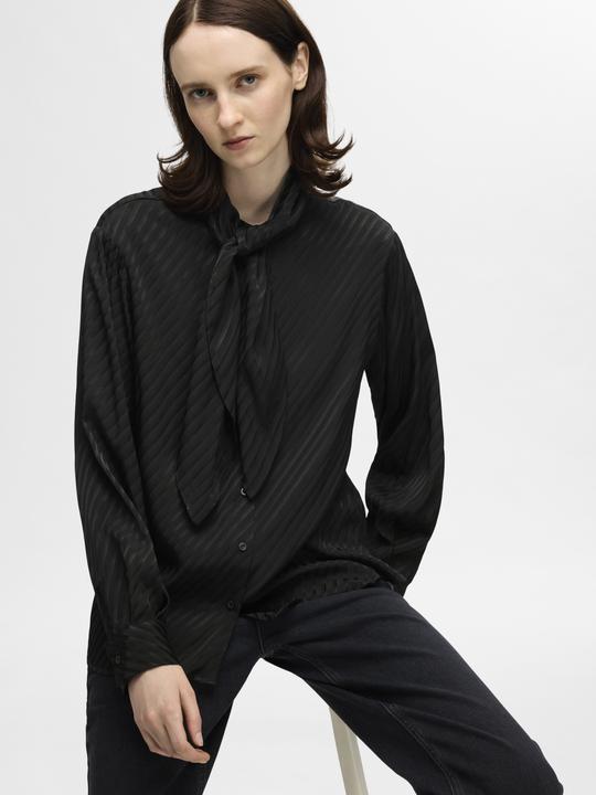 Image du produit Selected Femme Blouse en satin à noeuds (42)