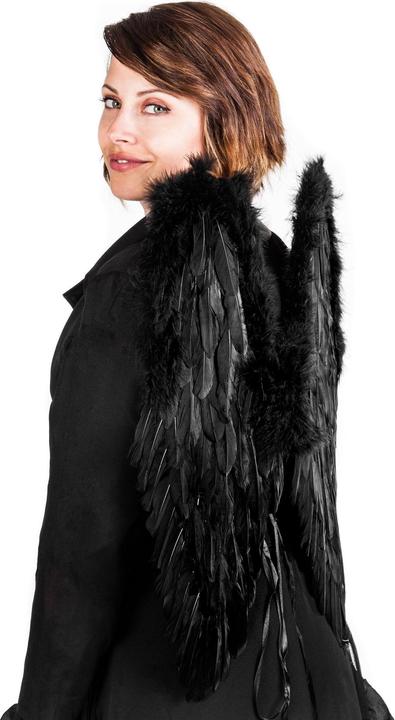 Actual product image Metamorph Grosse schwarze Kostüm Feder Flügel - für Fasching