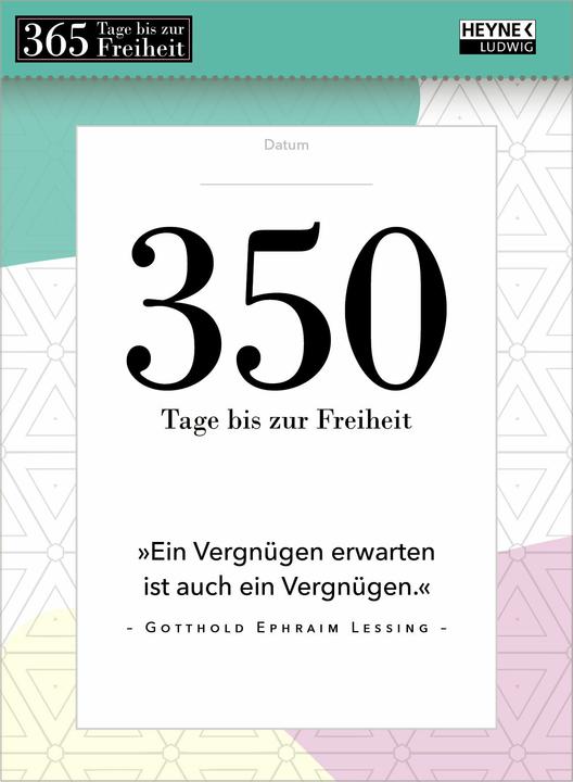 Actual product image Heyne Ludwig 365 days to freedom! (11 x 15 cm, Hardcover, German)