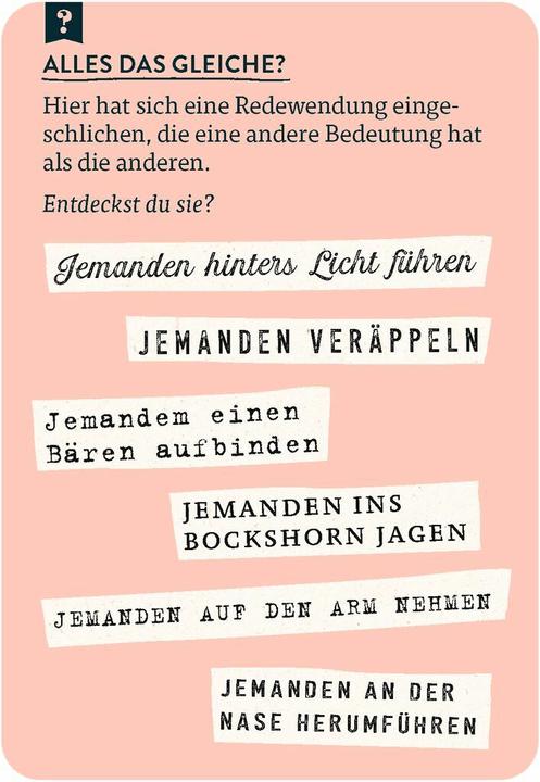 Actual product image The big quiz of idioms & proverbs (German)