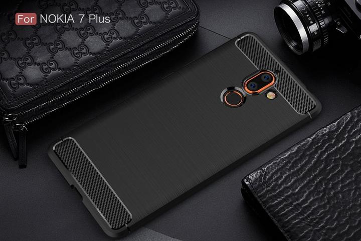 Immagine prodotto Screenguard Nokia 7 Plus Cover Carbon Brushed Soft TPU (Nokia 7 Plus)