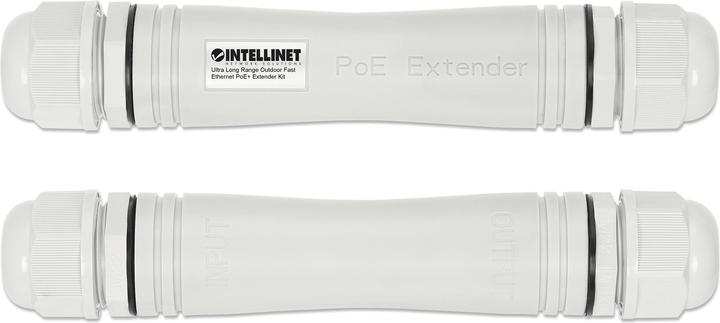 Actual product image Intellinet Ultra Long Range Outdoor Fast Ethernet PoE+ Extender Set