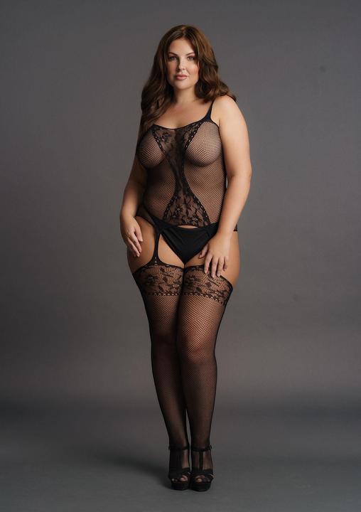 Immagine prodotto Le Désir Fishnet and Lace Suspender Bodystocking - OSX (Taglia unica)