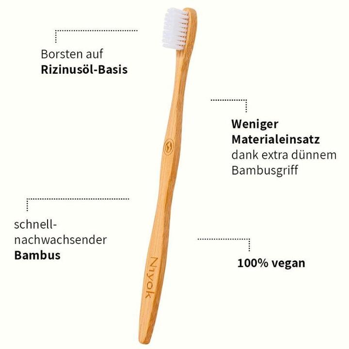 Immagine prodotto Niyok Spazzolino da denti a mano Bamboo Disaster Relief 1 pezzo (Morbido, 1 x)