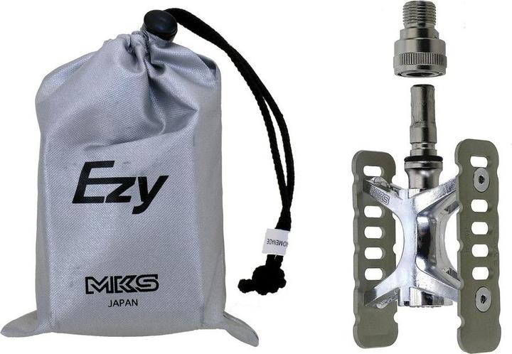 Actual product image Mks Promenade Ezy - Clip On Track Pedals (Titanium)