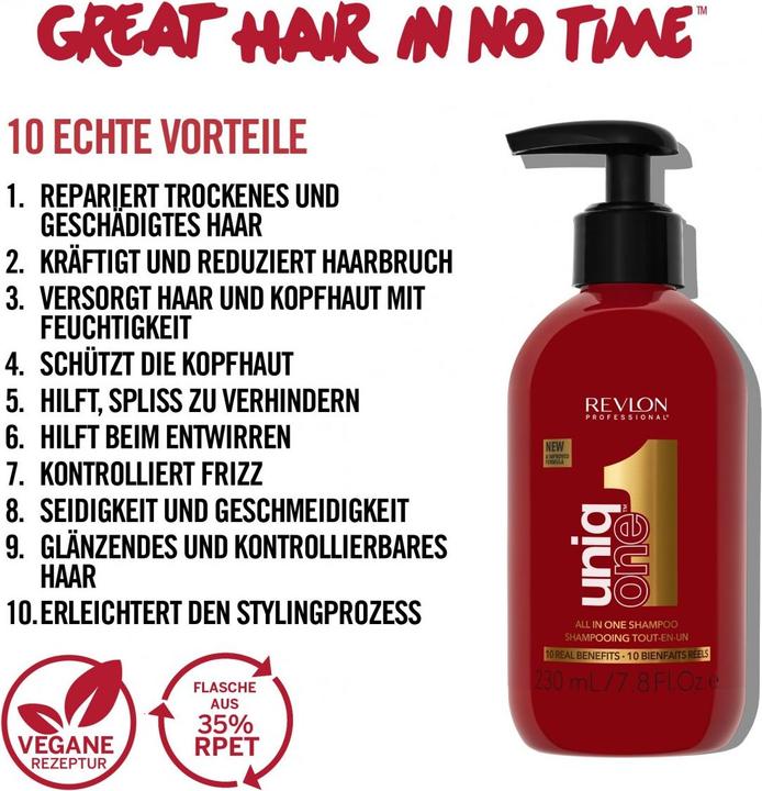 Image du produit Revlon Professional Uniqone™ Hair Treatment Classic + All In One Shampoo Pack (230 ml, Shampoing liquide)