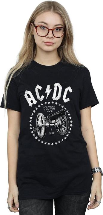 Produktbild AC/DC We Salute You Cannon Baumwolle Boyfriend TShirt (M)