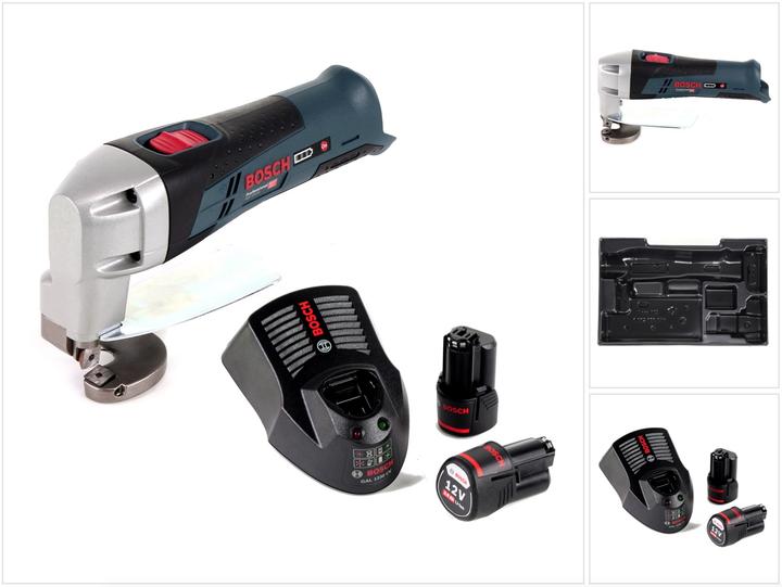 Image du produit Bosch Professional Bosch GSC 12 V-13 Cisaille à tôle sans fil L-Boxx ready + 2x batterie 3,0Ah + chargeur
