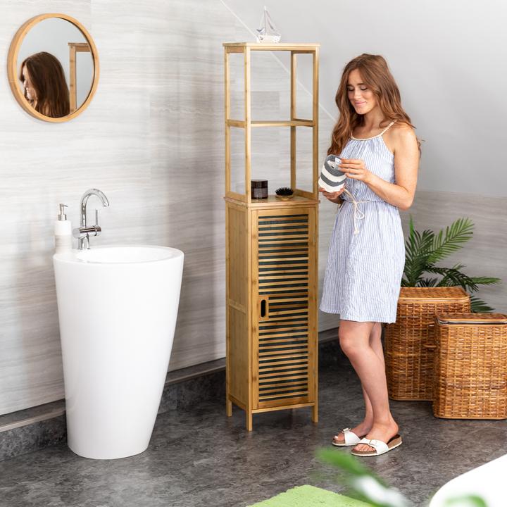 Actual product image Relaxdays Bathroom shelf (33.5 x 28 x 170 cm)