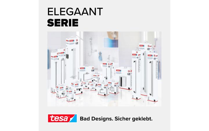 Produktbild tesa ELEGAANT Handtuchstange doppelt inkl. Klebelösung ohne Bohren