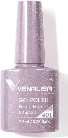 Produktbild Venalisa Gellack 401 UV/LED (Flieder Glitzer, UV-Gel Lack)