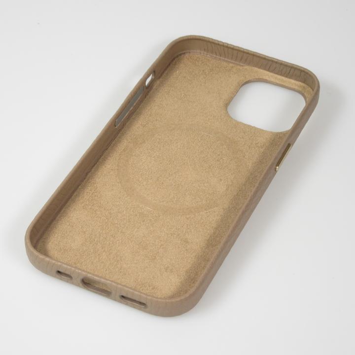 Actual product image PhoneLook Cover Fully grained luxury calfskin with metal buttons and MagSafe (Apple iPhone 14 Pro Max)