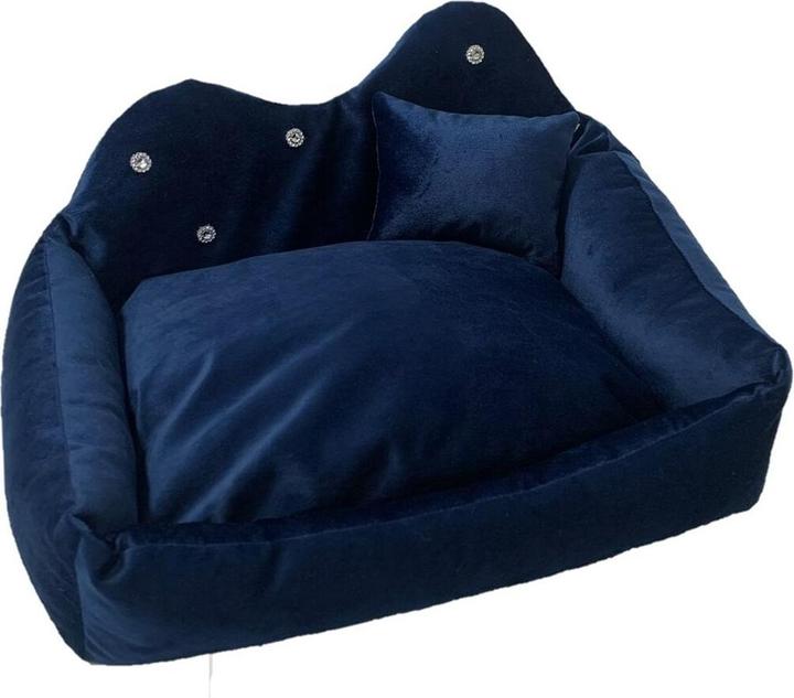 Actual product image Go Gift Prince bed in navy blue XXL 70 x 55 x 12 cm (Cat, Dog)