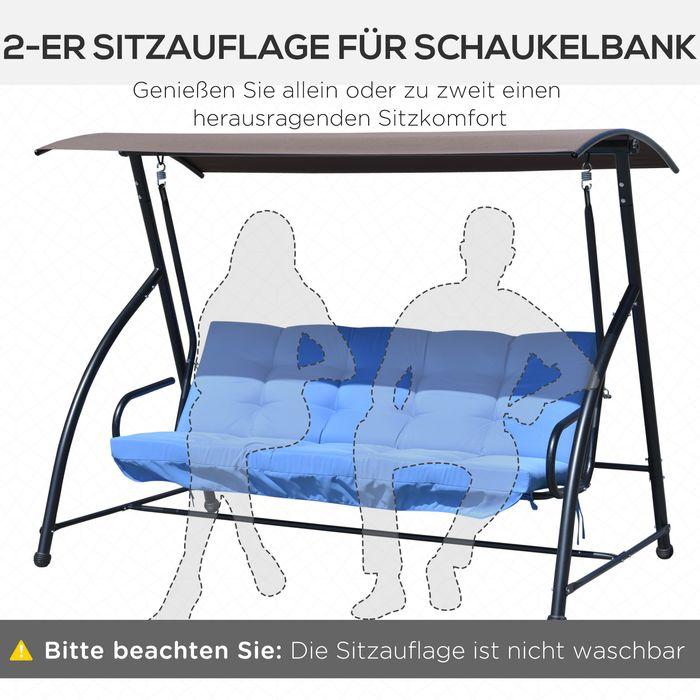 Produktbild Swisshandel24 Auflagen-Set 170 cm Hollywoodschaukel Blau