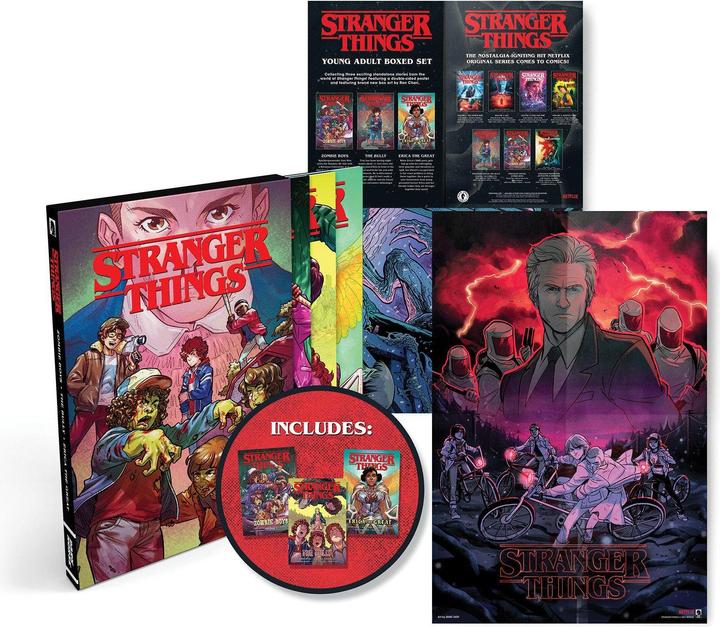 Produktbild Stranger Things Graphic Novel Boxed Set (Zombie Boys, The Bully, Erica the Great ) (Englisch, Valeria Favoccia, Nate Piekos, Greg Pak, Danny Lore, Dan Jackson, 2022)