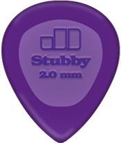 Actual product image Dunlop Stubby Jazz Pick Light Purple - 2.00 (2 mm)