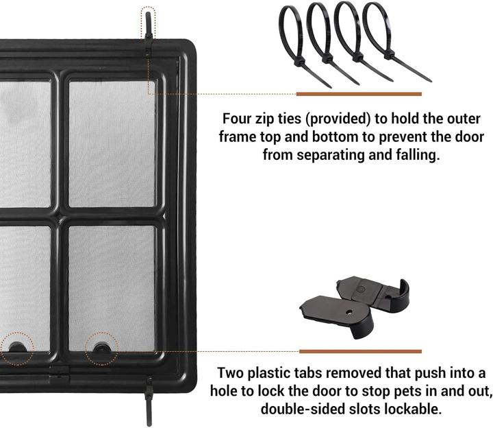 Actual product image Enjoying Haustierklappe mit Fliegengitter (Magnetic cat flap)