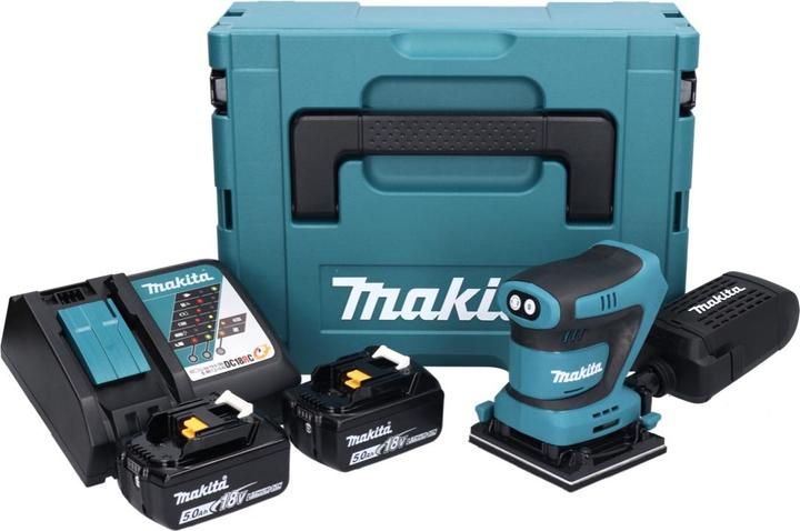 Produktbild Makita .SZ OSCIL-SCHLEIFMASCHINEN. 18V 93x185mm 2x5Ah (Schwingschleifer)