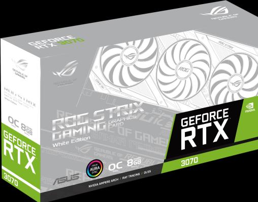 Image du produit ASUS GeForce ROG STRIX RTX 3070 O8G BLANC (8 Go)