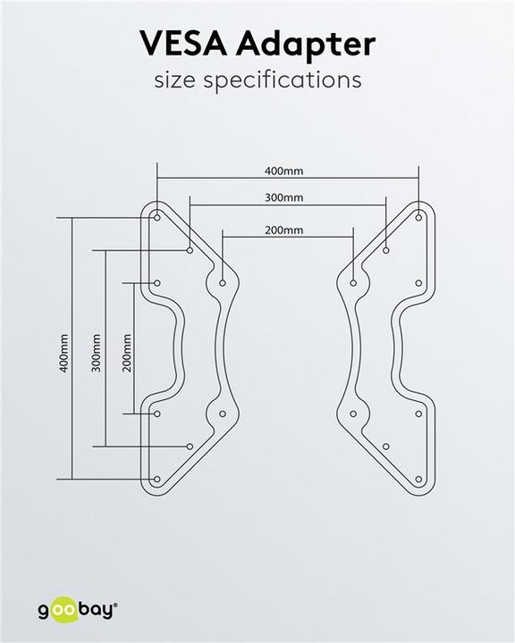 Image du produit Goobay Adaptateur Vesa (Platines de montage / d'adaption)