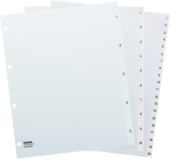 Produktbild Kolma Register A4 XL Vista 1-10 10-teilig transparent farblos