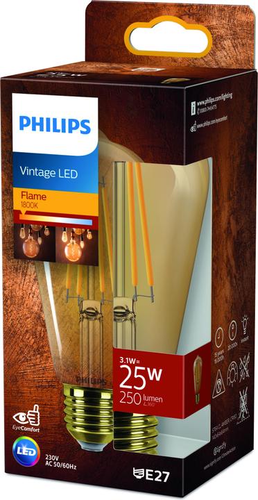 Produktbild Philips Amber (E27, 3.10 W, 250 lm, 1 x, F)