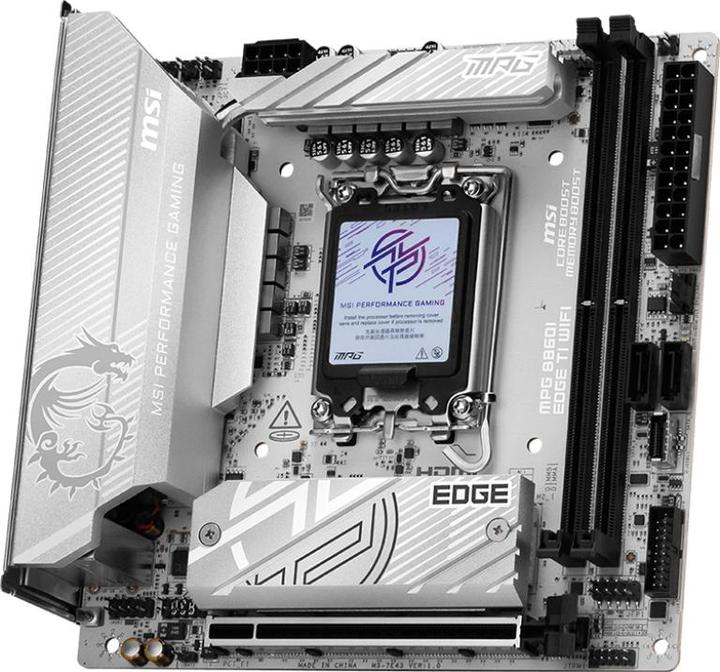 Produktbild MSI MPG B860I EDGE TI WIFI (B860,S1851,mITX,DDR5) (LGA 1851, Intel B860, Mini-ITX)