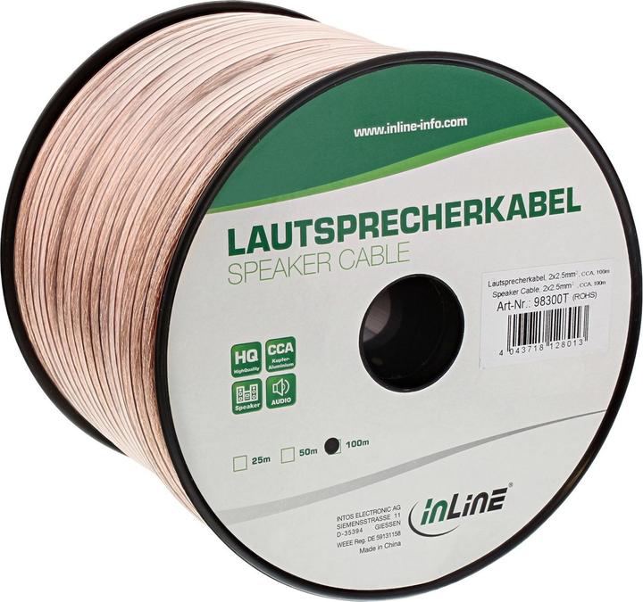 Produktbild InLine Lautsprecherkabel (100 m, 2.50 mm²)