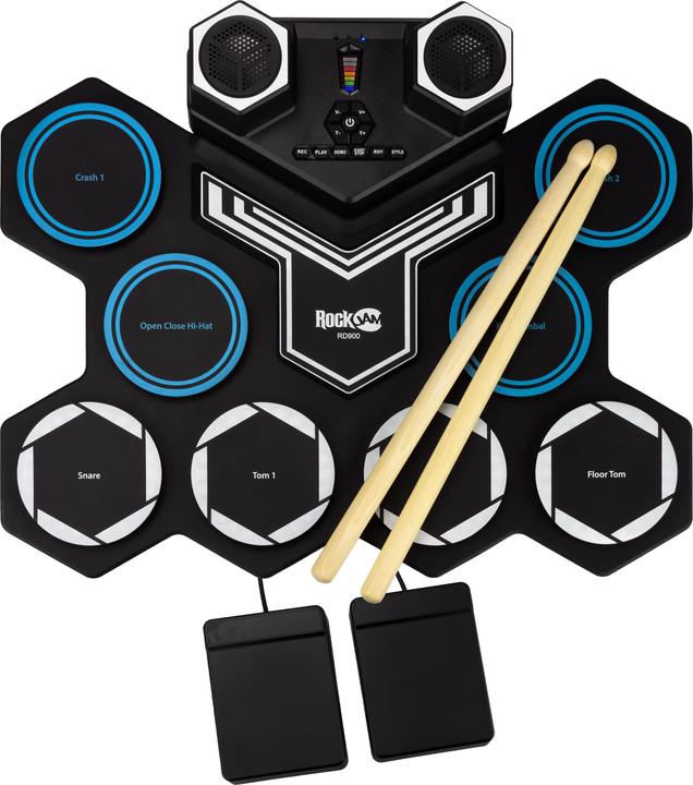 Actual product image PDT RockJam Roll Up Drum Kit Bluetooth (E-drum)